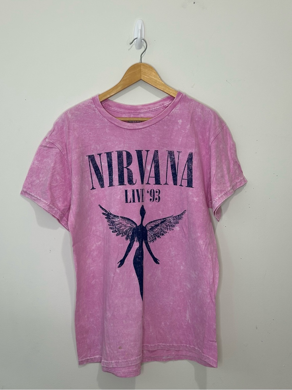 Nirvana Live '93 In Utero Graphic T-Shirt XL Pink Rock & Pop Music Tee